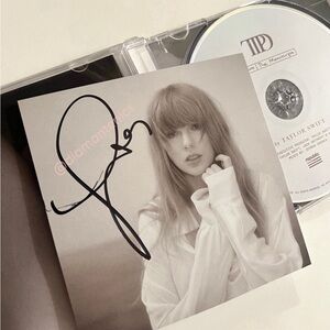 Taylor Swift The Tortured Poets Department CD with Hand Signed Photo